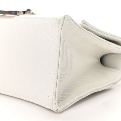 Balenciaga Cotton Canvas Small Hourglass Top Handle Bag White 11 of 11