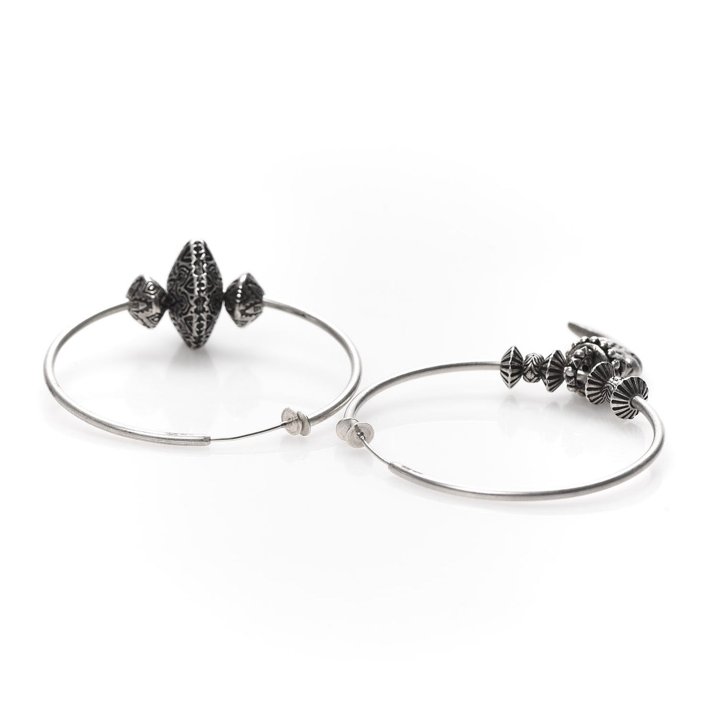 Sterling Silver Anger Forest Mismatched Hoop Earrings