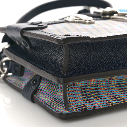 Louis Vuitton Calfskin Monogram LV Pop Trunk Clutch Blue 8 of 9