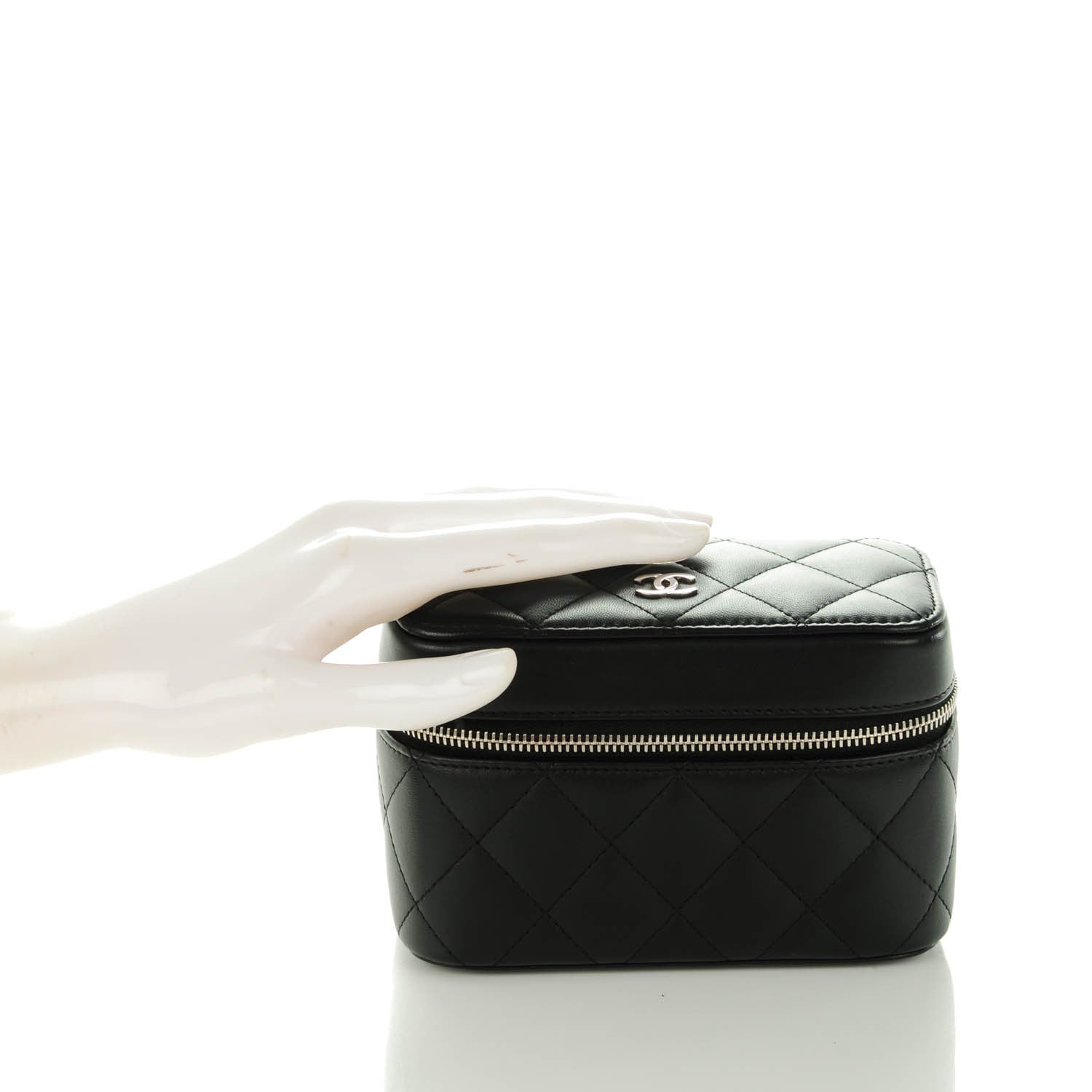 Chanel Lambskin Quilted Watch Case Black 2 of 8