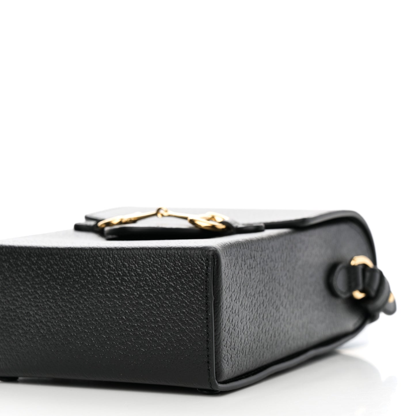 Dollar Calfskin Vertical Horsebit 1955 Crossbody Bag Black