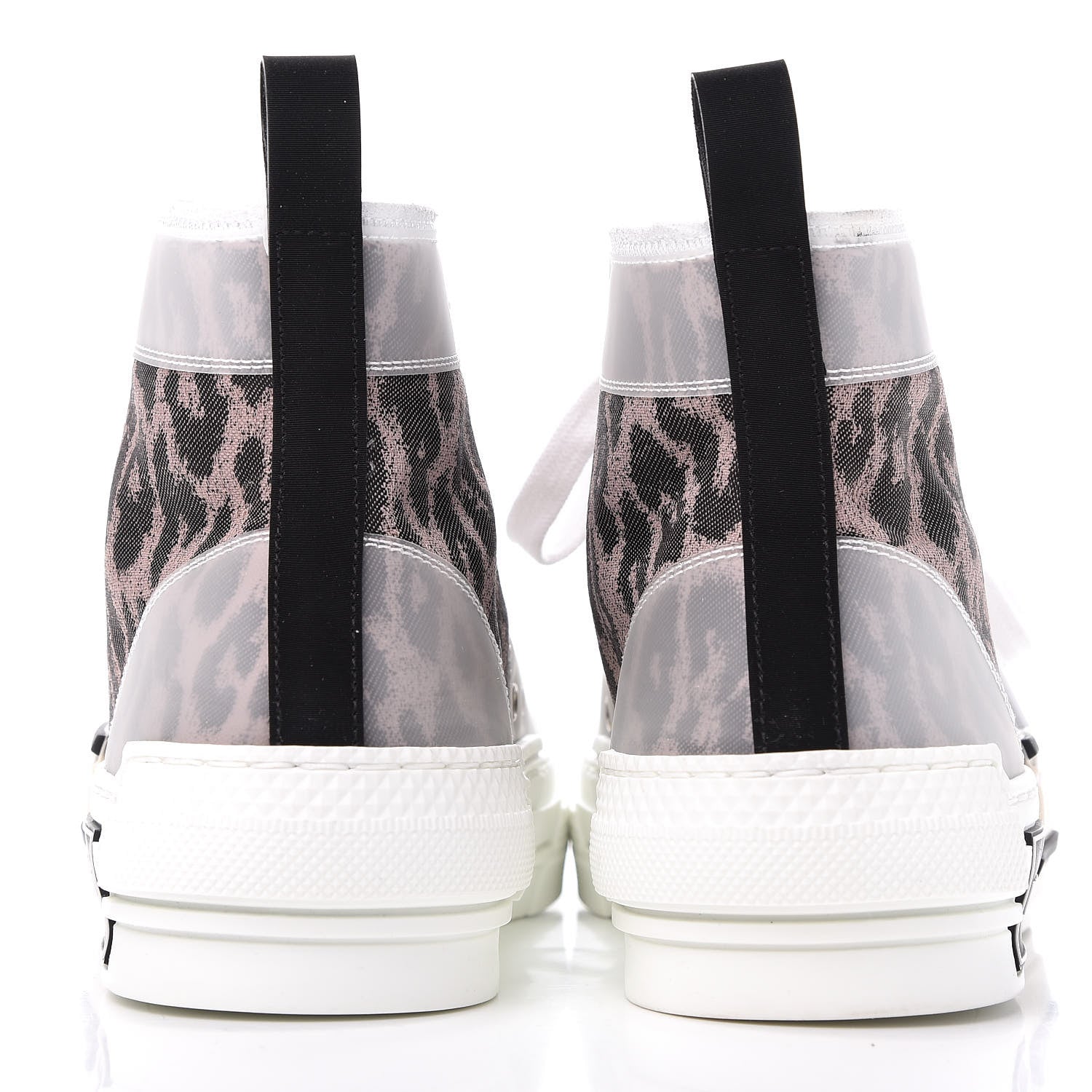 Christian Dior Canvas Leopard Print Mens B23 High Top Sneakers 37 White 7 of 11