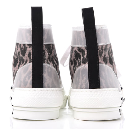 Christian Dior Canvas Leopard Print Mens B23 High Top Sneakers 37 White 7 of 11
