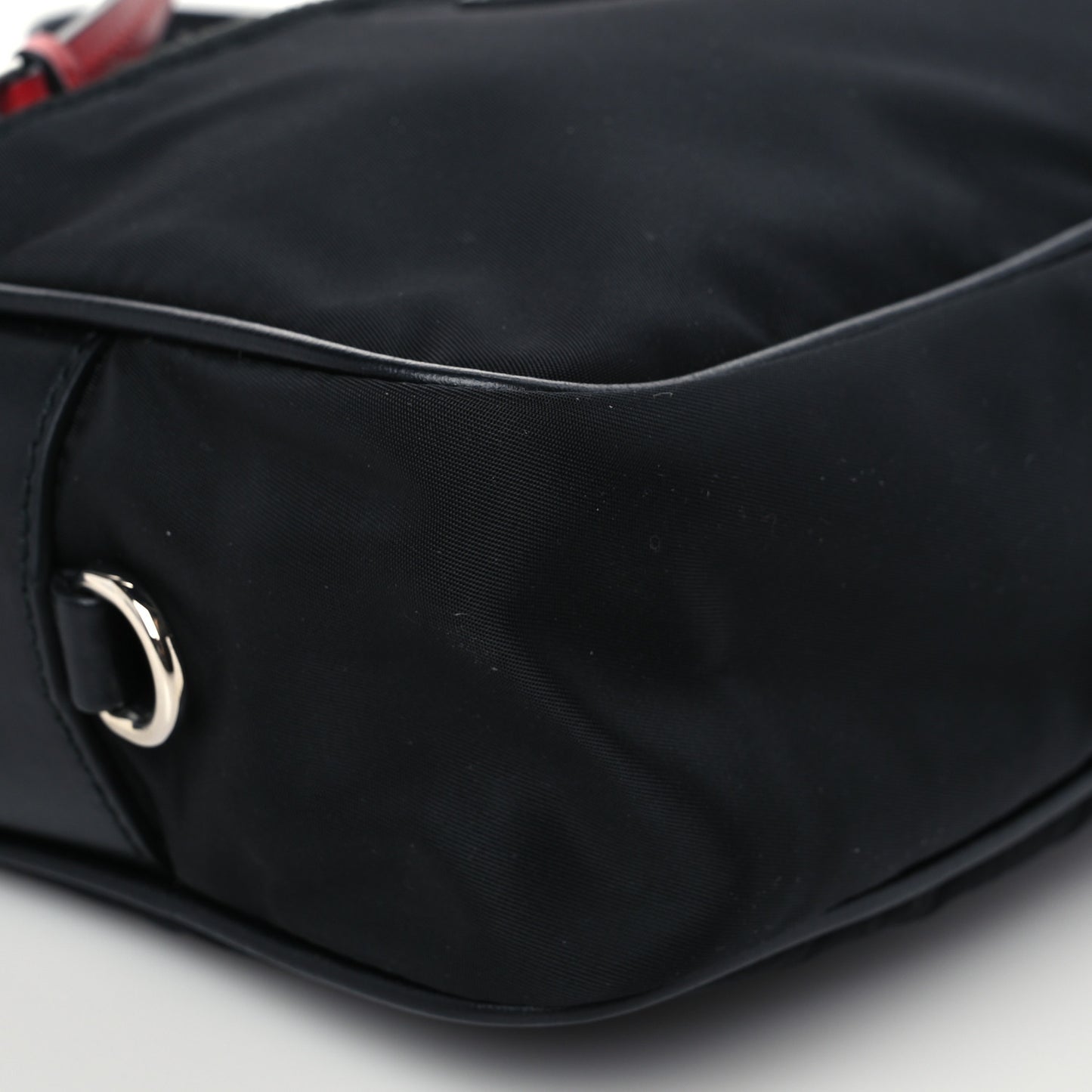 Tessuto Nylon Studded New Vela Shoulder Bag Black Fuoco
