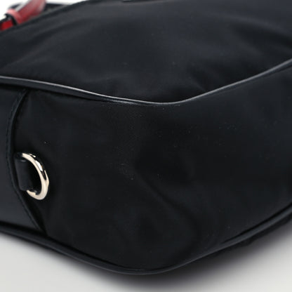 Prada Tessuto Nylon Studded New Vela Shoulder Bag Black Fuoco 6 of 7