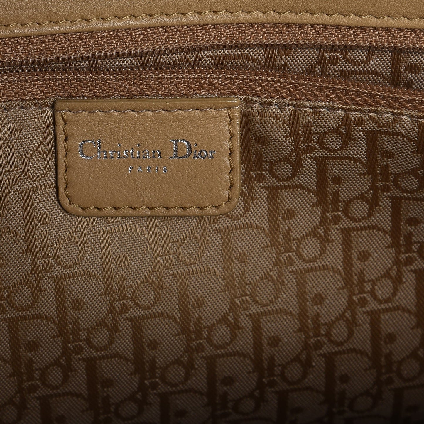 Lambskin Cannage Large Lady Dior Shopper Tote Beige