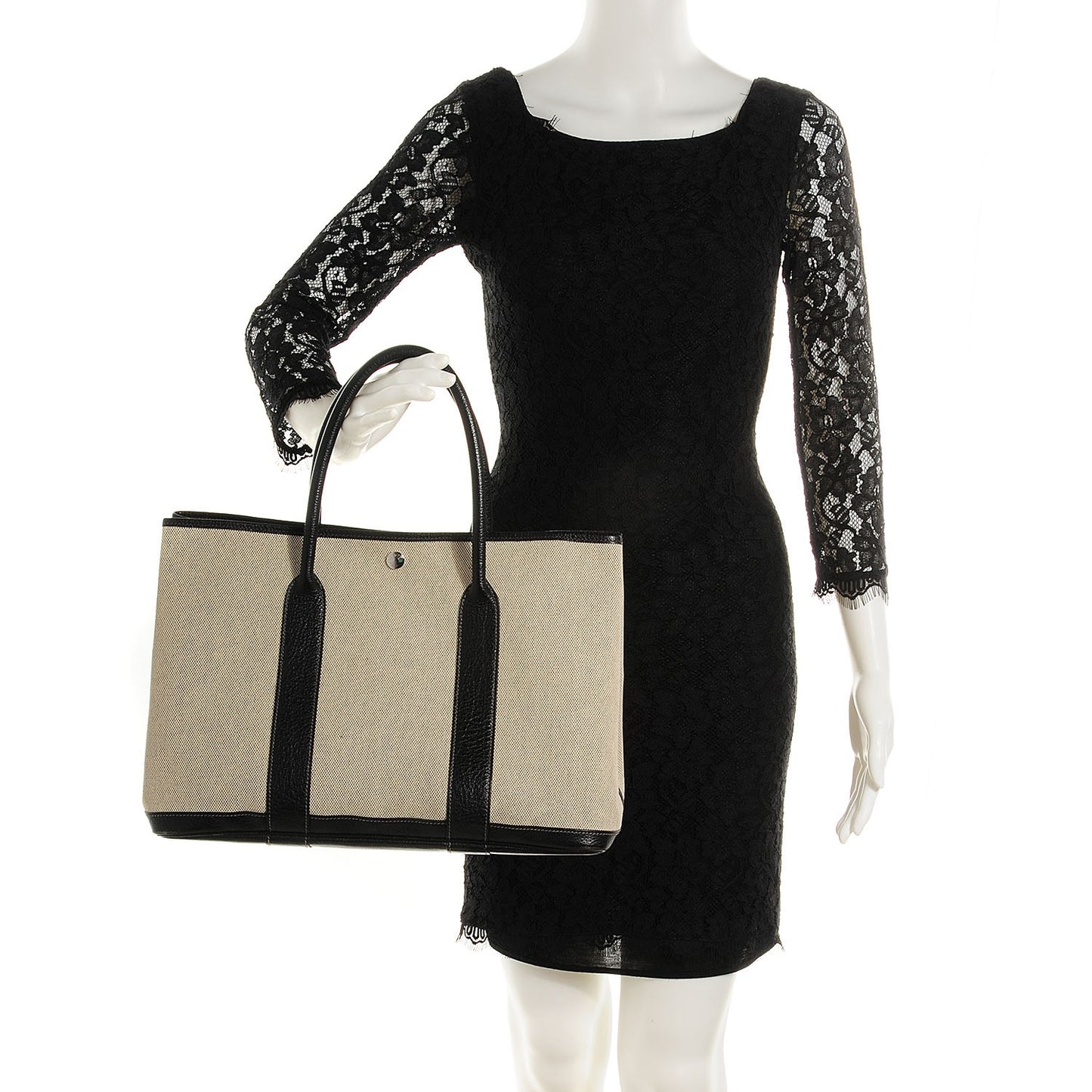 Toile Buffle Skipper Garden Party 36 MM Tote Black