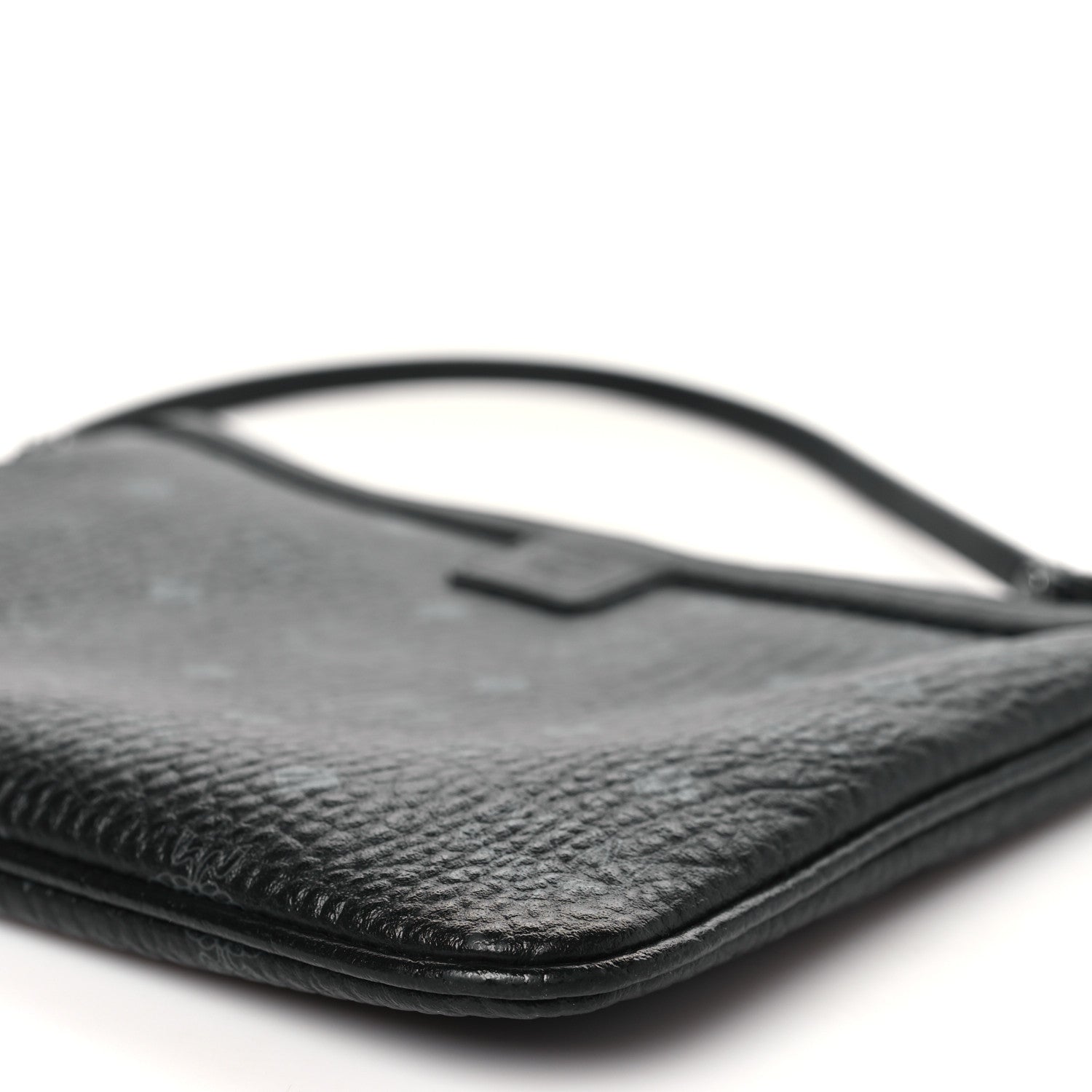MCM Visetos Liz Shopper Tote Pouch Black 10 of 12