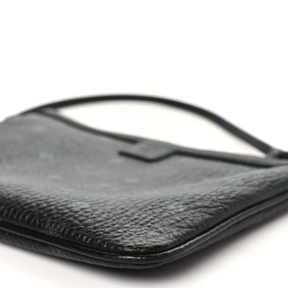 MCM Visetos Liz Shopper Tote Pouch Black 10 of 12