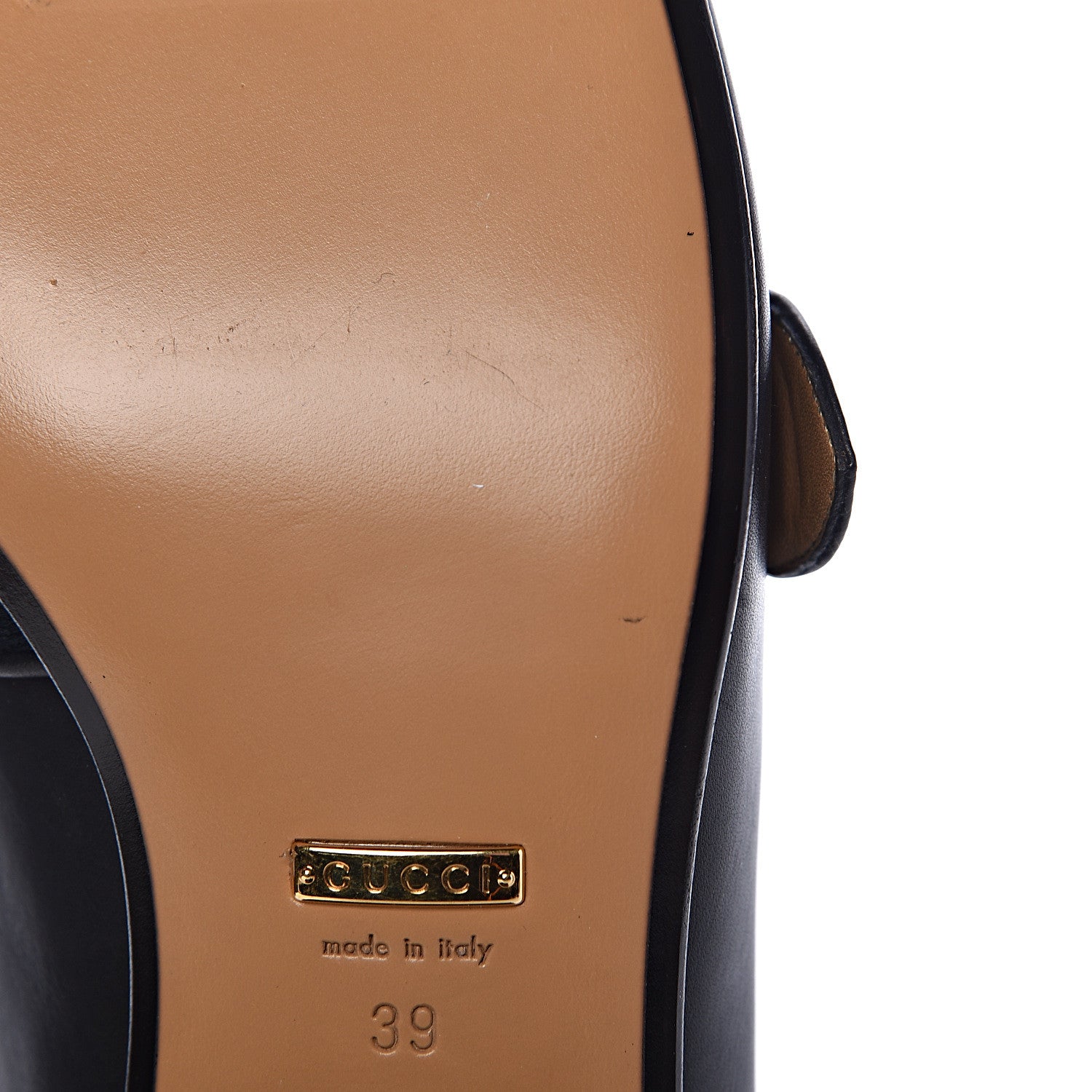 Gucci Betis Glamour Calfskin Web Pearl Embellished Peyton 35mm Loafer Pumps 39 Black 10 of 11