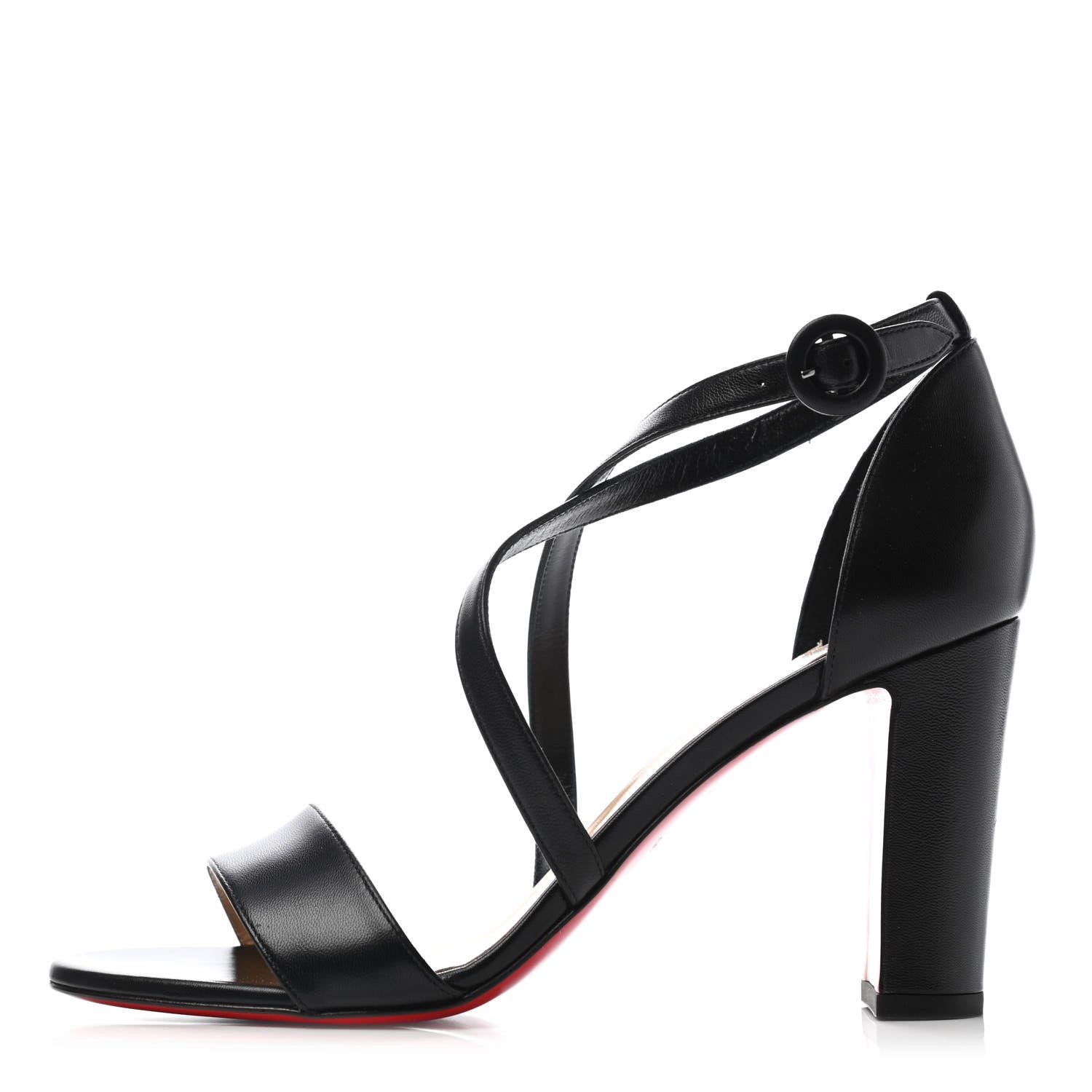 Christian Louboutin Nappa Loubi Bee Kid 85 Sandals 39.5 Black 1 of 5