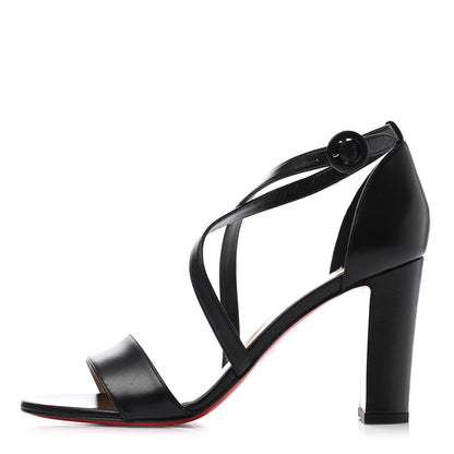 Christian Louboutin Nappa Loubi Bee Kid 85 Sandals 39.5 Black 1 of 5