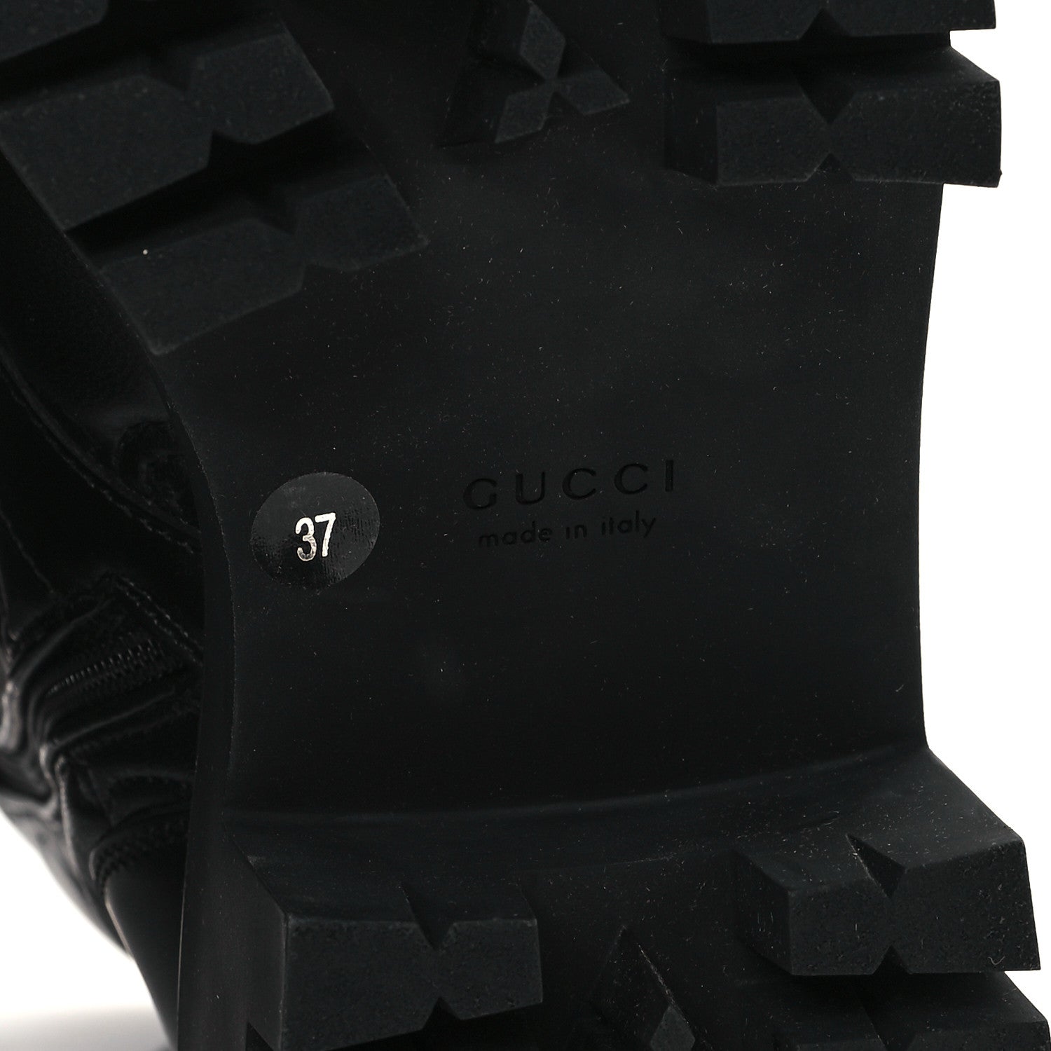 Gucci Cordovan Lux Nappa GG Matelasse Lace Up 60mm Combat Boots 37 Black 7 of 10