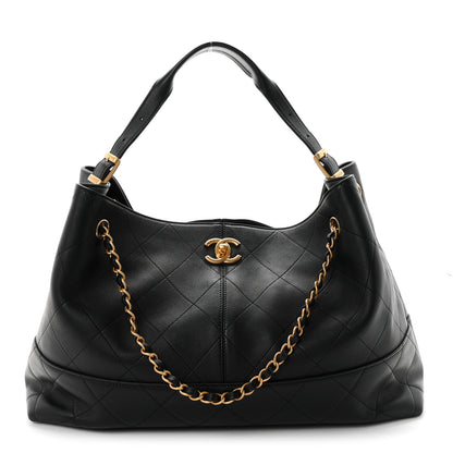 Chanel Calfskin Quilted Small Coco Base Shopping Bag Black 1 of 10
