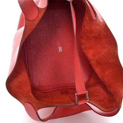 Hermes Taurillon Clemence Picotin Lock 26 GM Bougainvillea 5 of 13