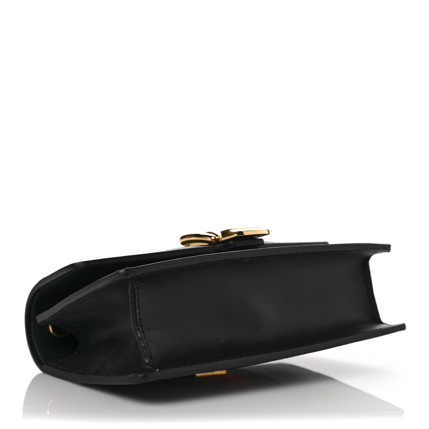 Gucci Calfskin Super Mini Sylvie Chain Shoulder Bag Black 3 of 8