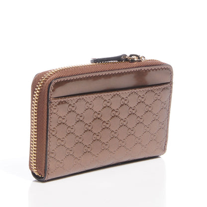 Gucci Shine Microguccissima Zip Around Key Ring Coin Case Acero 3 of 8