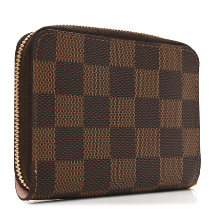 Louis Vuitton Damier Ebene Zippy Coin Purse Rose Ballerine 3 of 6