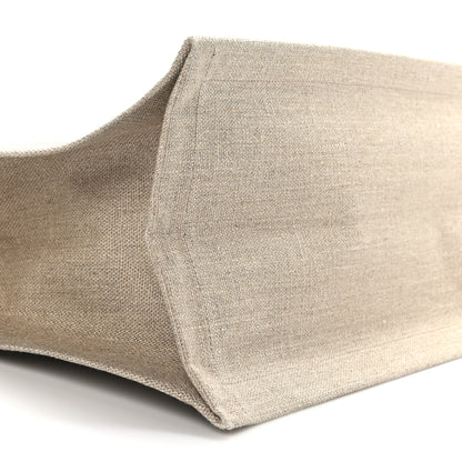 Saint Laurent Linen Calfskin Small Rive Gauche Tote Greggio Natural 7 of 8
