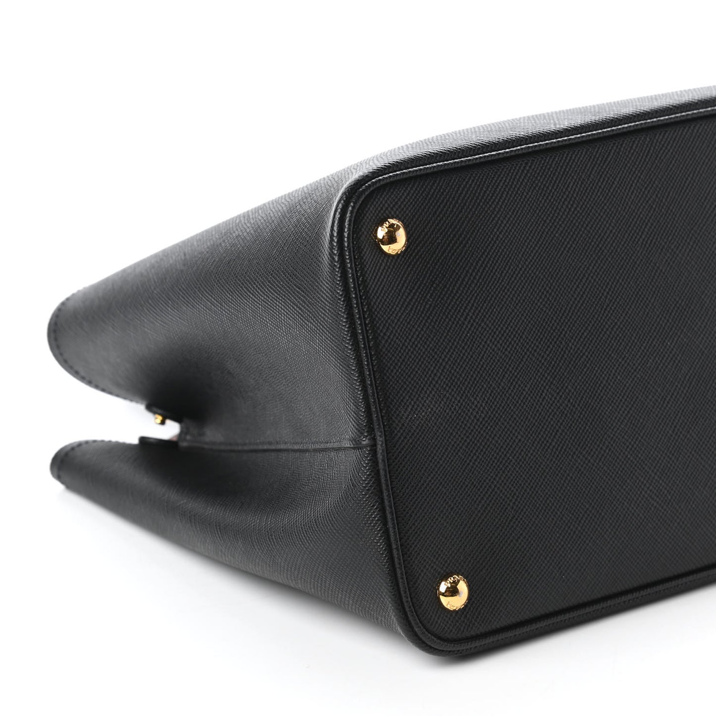 Saffiano Cuir Large Double Bag Black Mughetto