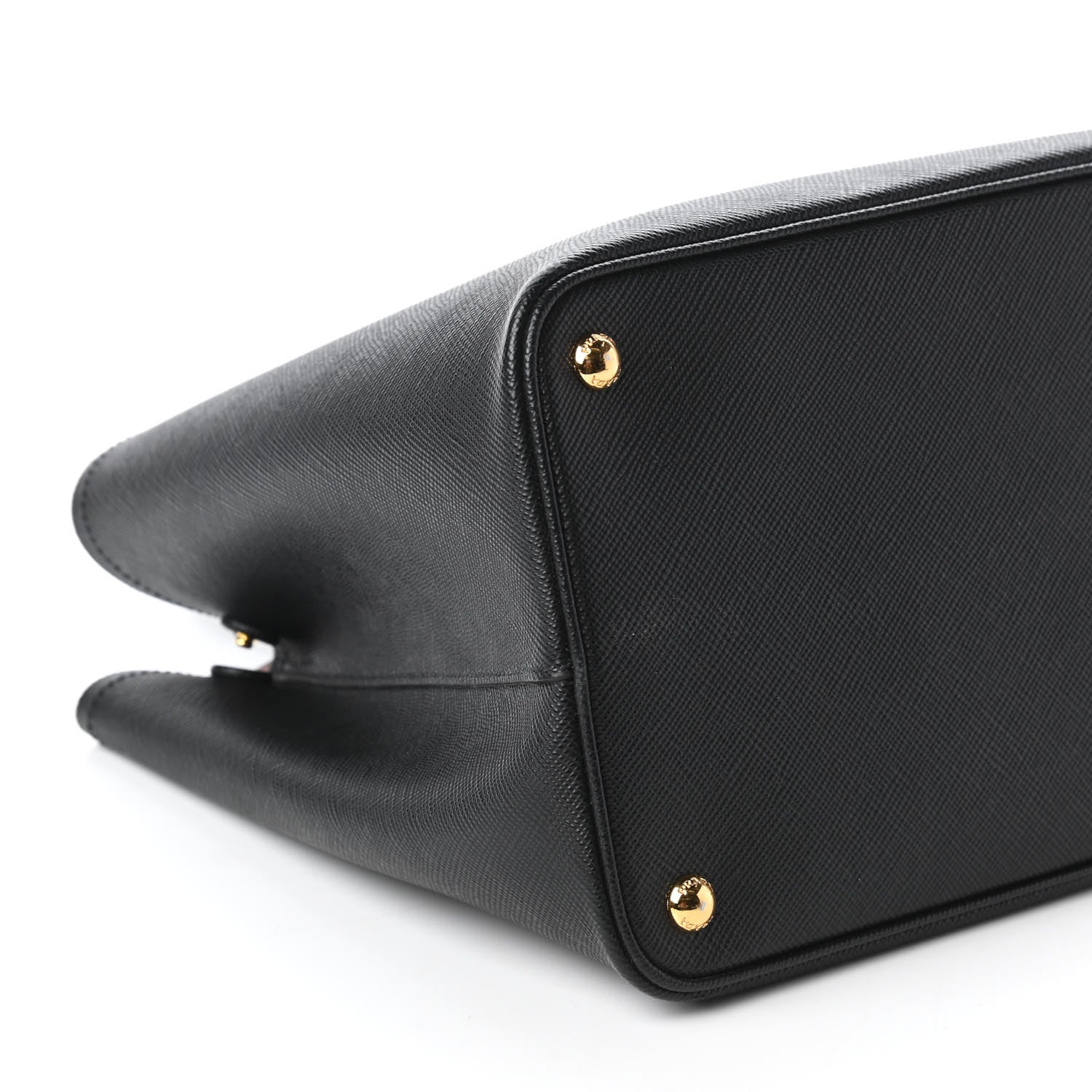 Prada Saffiano Cuir Large Double Bag Black Mughetto 6 of 9