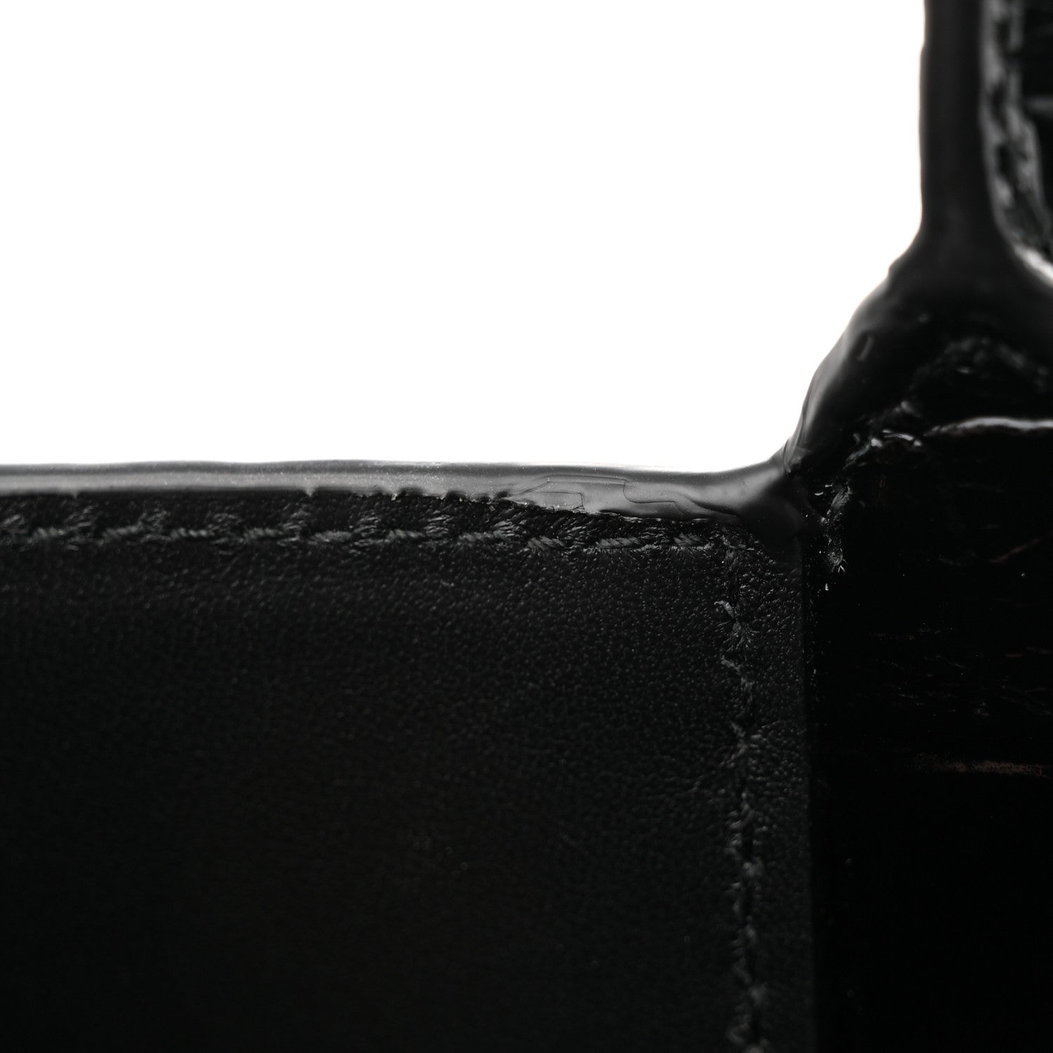 Burberry Crocodile Embossed Calfskin Small Frances Tote Black 11 of 12