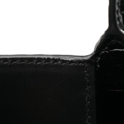 Burberry Crocodile Embossed Calfskin Small Frances Tote Black 11 of 12