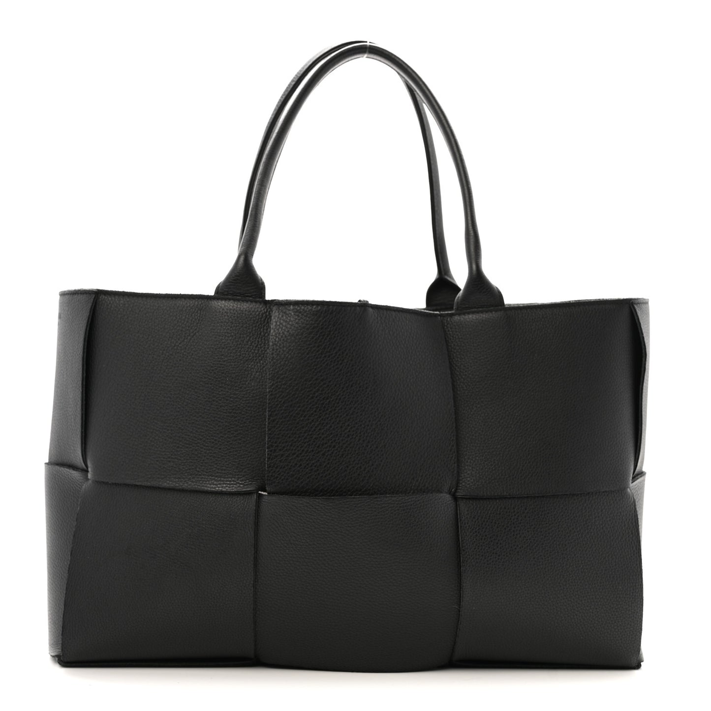 Grained Calfskin Maxi Intrecciato Arco Black