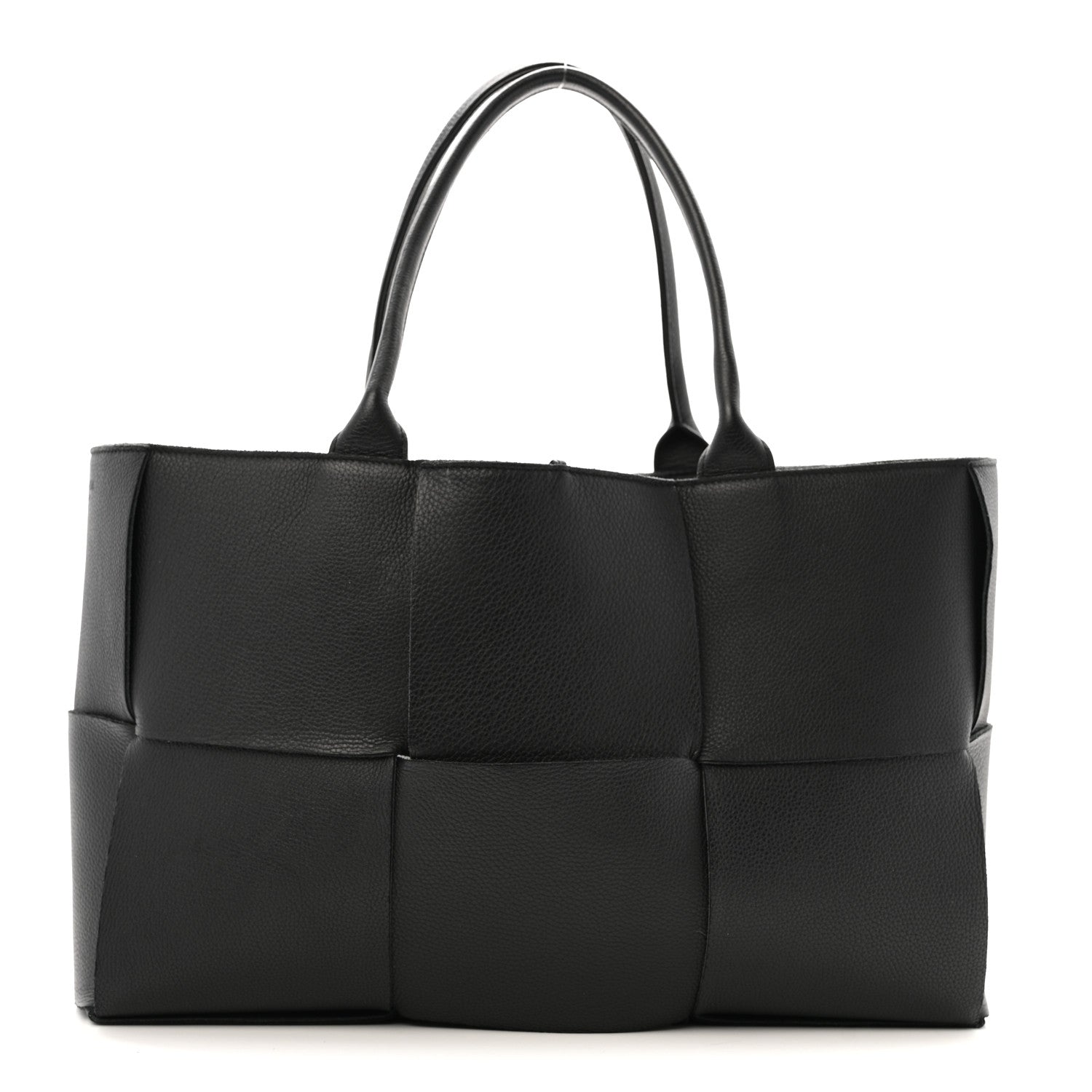 Bottega Veneta Grained Calfskin Maxi Intrecciato Arco Black 1 of 11