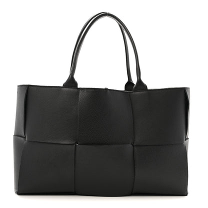 Bottega Veneta Grained Calfskin Maxi Intrecciato Arco Black 1 of 11
