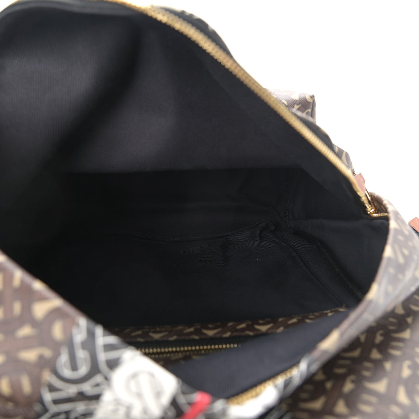 E-Canvas Monogram Stripe Backpack Bridle Brown