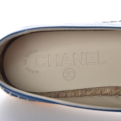 Chanel Lambskin CC Espadrilles 36 Blue 8 of 10