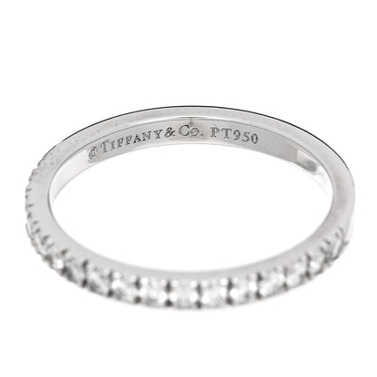Tiffany Platinum Diamond .25ctw 2mm Half Eternity Band Ring  52 6 4 of 5
