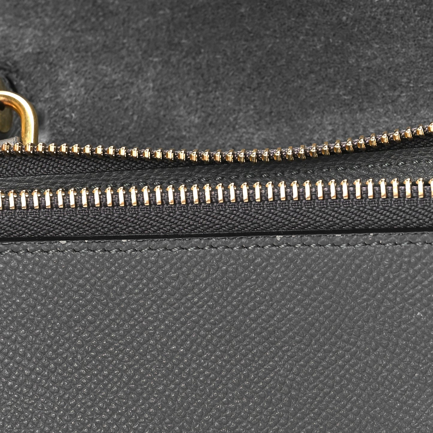 Grained Calfskin Micro Belt Bag Grey