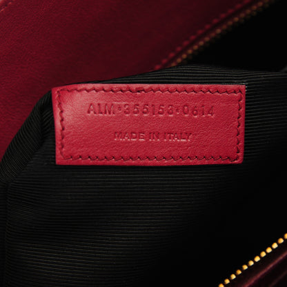 Saint Laurent Calfskin Small Sac De Jour Oxblood 7 of 8