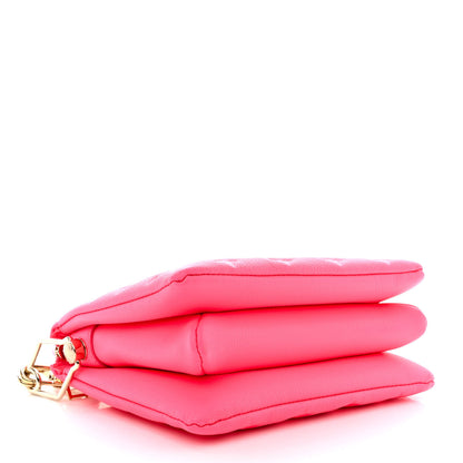 Louis Vuitton Calfskin Embossed Monogram Coussin BB Rose Fluo 4 of 11