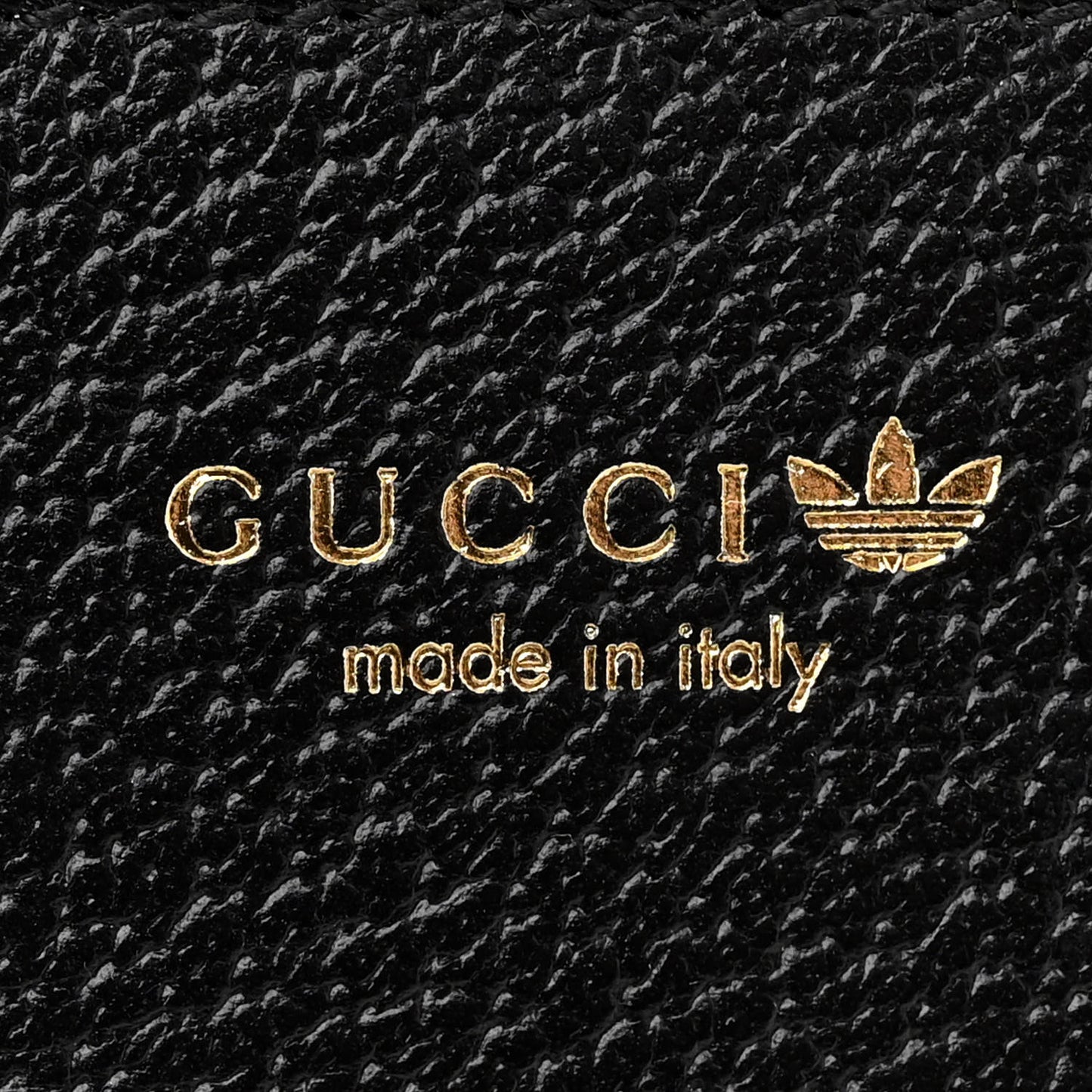 X ADIDAS Monogram Textured Dollar Calfskin Trefoil Embossed Wallet On Chain Blue