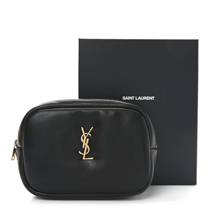 Saint Laurent Lambskin Calypso Cosmetic Case Black 10 of 10