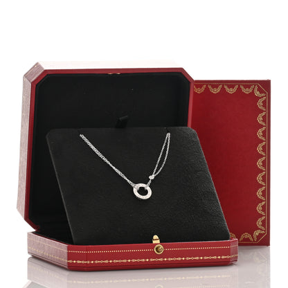 Cartier 18K White Gold 2 Diamond LOVE Necklace 4 of 4
