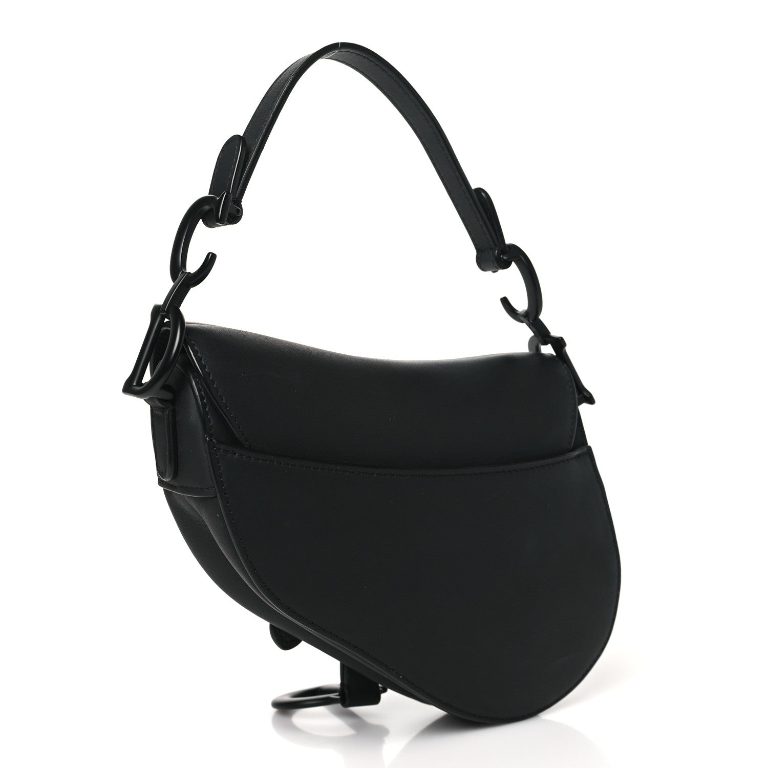 Christian Dior Ultra Matte Calfskin Mini Saddle Bag Black 3 of 11