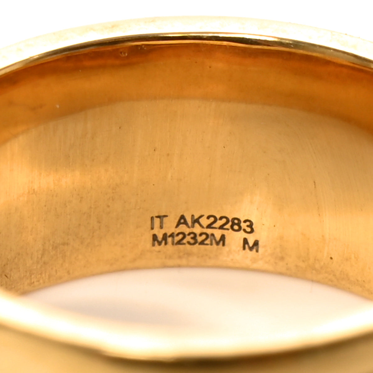 Louis Vuitton Brass Epi LV Ring M 61 9.5 Gold 4 of 5