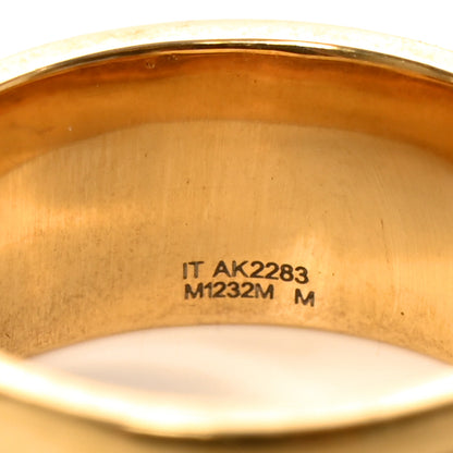 Louis Vuitton Brass Epi LV Ring M 61 9.5 Gold 4 of 5