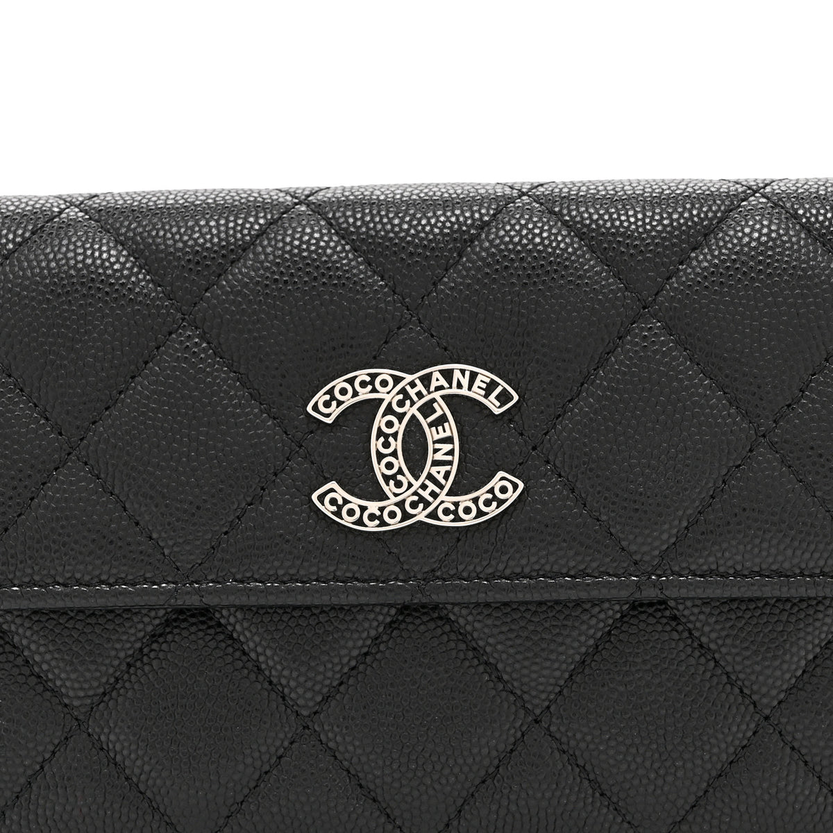 Chanel Caviar Quilted Coco Chanel CC Medium Flap Wallet Black 9 of 11
