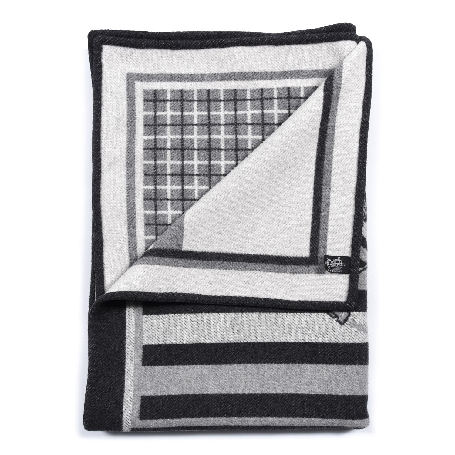 Hermes Wool Cashmere Couvertures Nouvelles Blanket Silex 2 of 4