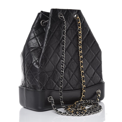 Chanel Aged Calfskin Quilted Gabrielle Backpack Black 3 of 8