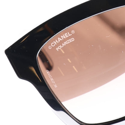 Chanel Acetate Metal Polarized Square Sunglasses 5533 Black 7 of 8