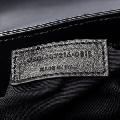 Saint Laurent Calfskin Y Quilted Monogram Medium Loulou Chain Satchel Black 7 of 9