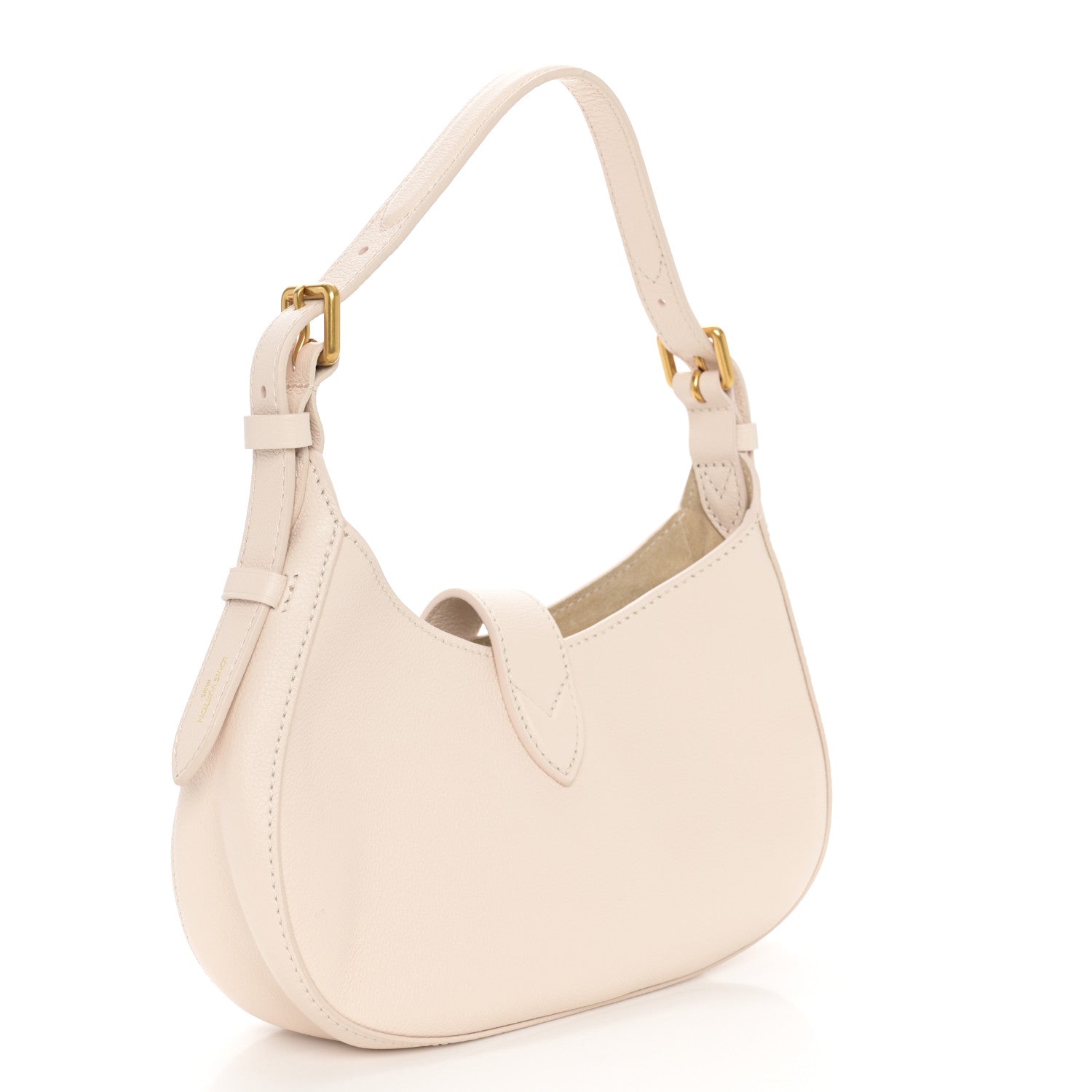 Louis Vuitton Grained Calfskin Low Key Shoulder Bag Limestone Gray 3 of 10