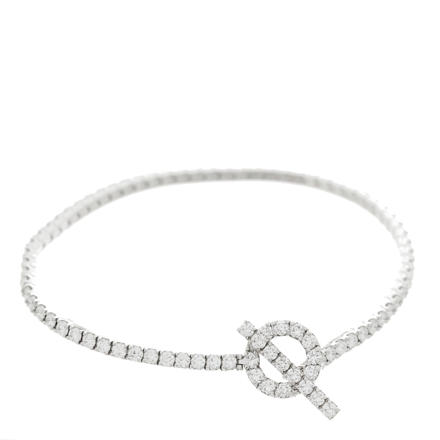 18K White Gold Diamond Finesse Link Bracelet SH