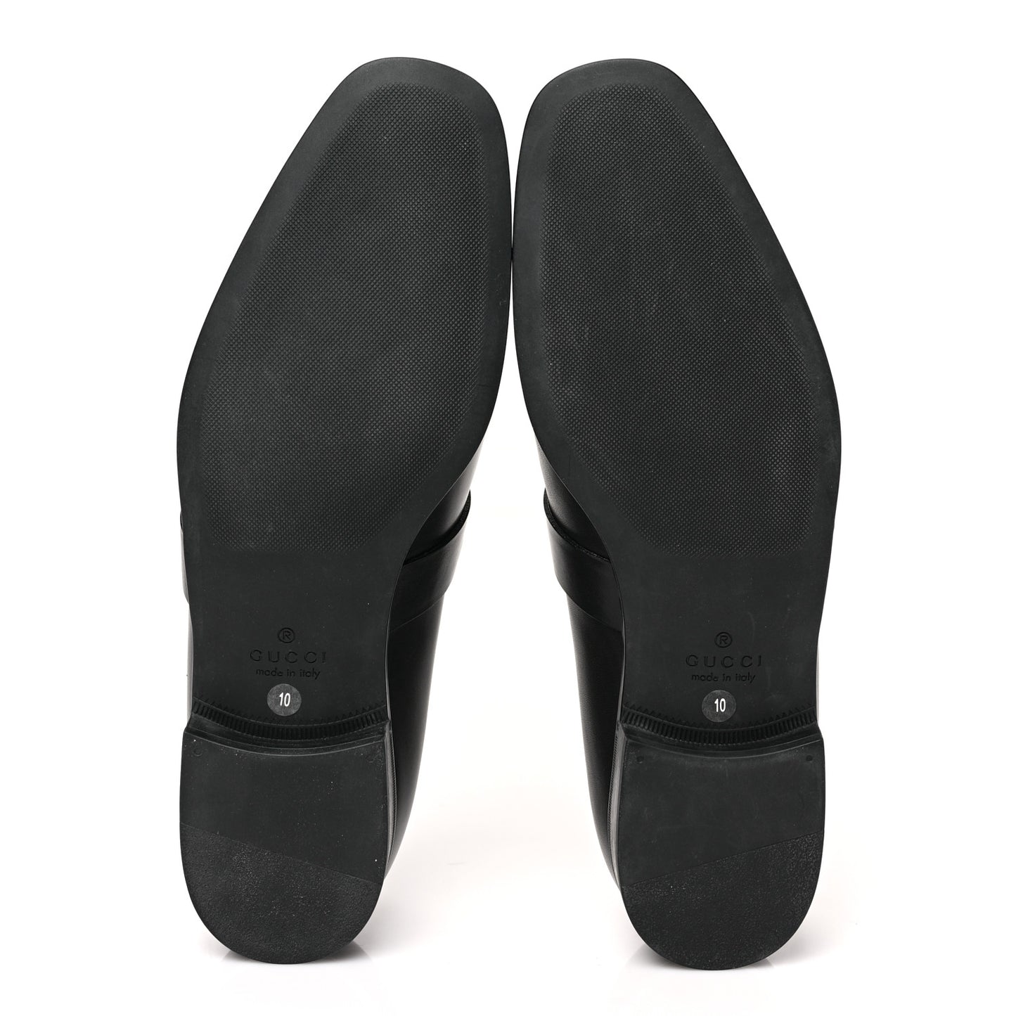 Calfskin Mens Interlocking GG Loafer 10 Black